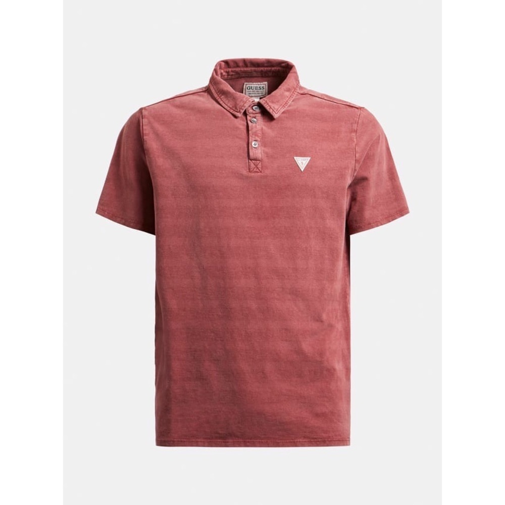 New GUESS Logo Triangle Polo Shirt SZ XS